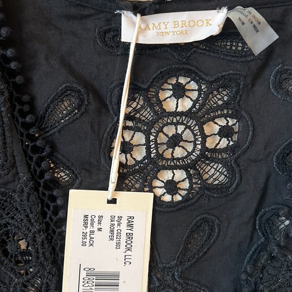 RAMY BROOK DIA 100%COTTON LONG SLEEVE ROMPER black - Picture 7 of 13